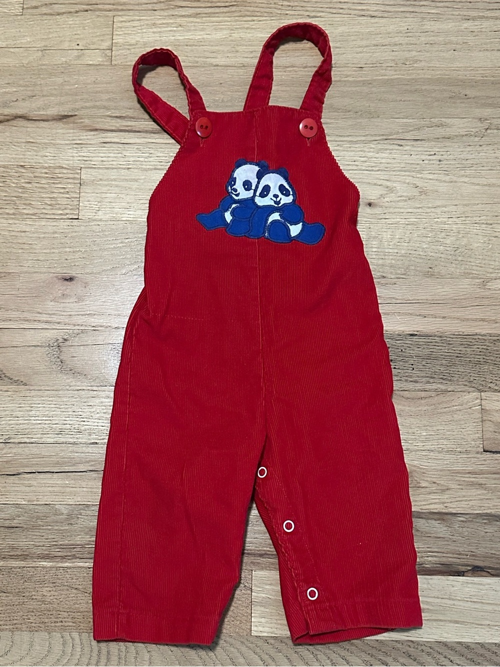 Vintage 70s Health-Tex Corduroy Panda Overalls